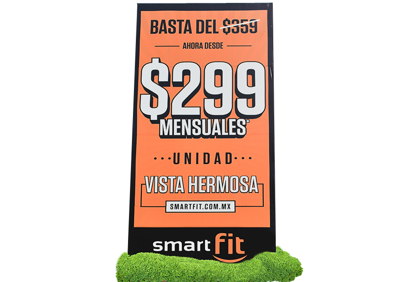 Foto de anuncio espectacular campaña Optimus 21 campaña Smart Fit